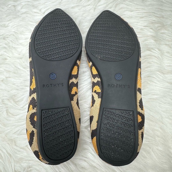 Rothy’s Women’s The Point Leopard Cheetah Animal Print Flat Size 6.5 - Picture 5 of 10